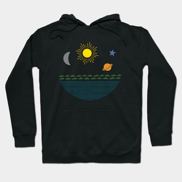 Magic In The Night Sky Hoodie by 99sunvibes